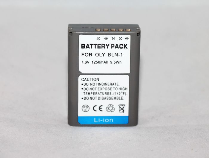 Акумулятор BLN-1 - аналог для фотоапаратів OLYMPUS OM-D E-M5, OM-D E-M1, PEN E-P5, E-M1, E-M5, E-P5 - 1250ma