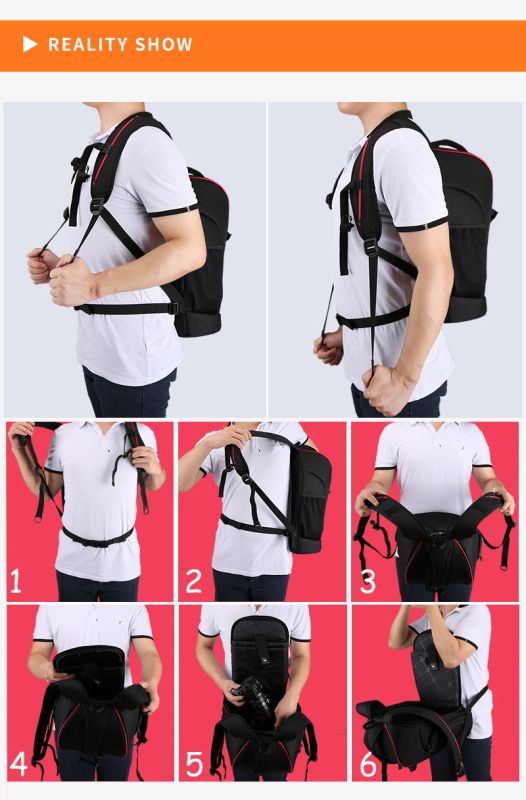 Фоторюкзак, рюкзак для фотоапаратів Tigernu (тип "Т-X6006")