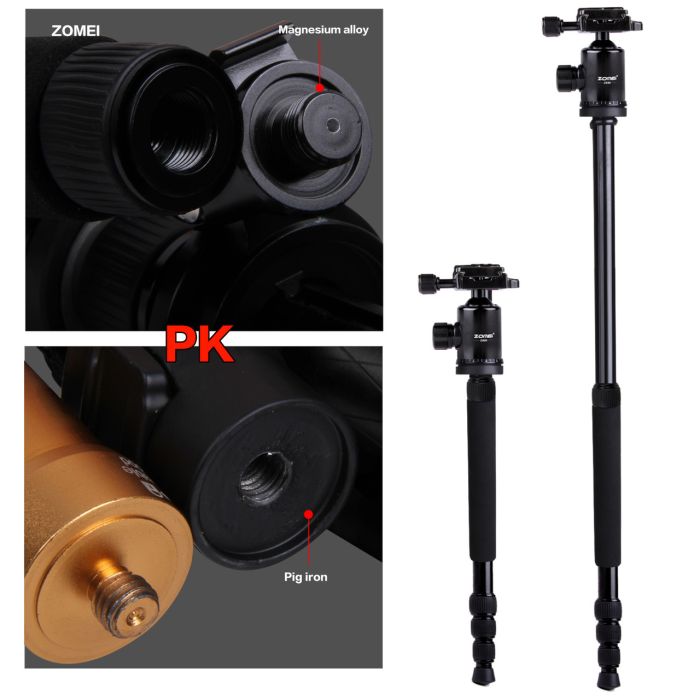 Штатив + монопод фірми ZOMEI для фотоапаратів - Z888 (Z818) зі штативною головкою