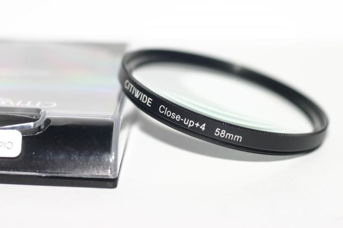 Світлофільтр - макрооб'єктив CLOSE UP +4 58mm "CITIWIDE"