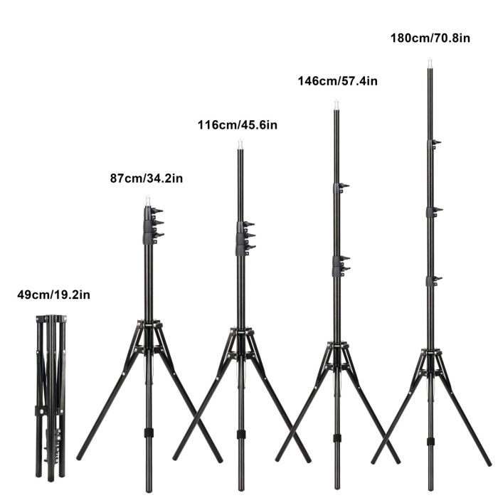 Кільцевий LED освітлювач ZOMEI (18") зі стійкою та димером - для портретної, б'юті та селфі зйомки