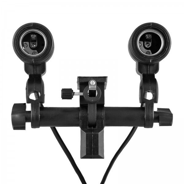 Тримач двох ламп з патронами E27 та отвором для парасольки