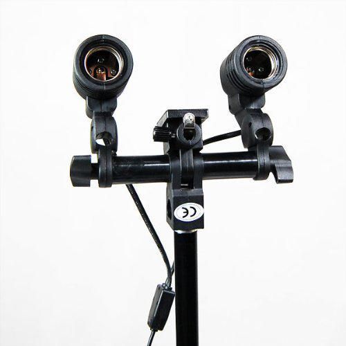 Тримач двох ламп з патронами E27 та отвором для парасольки