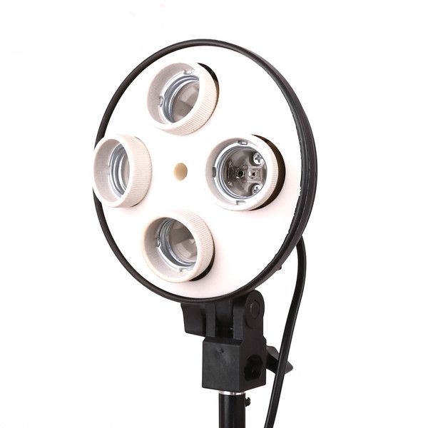 Тримач чотирьох ламп з патронами E27 та отвором для парасольки