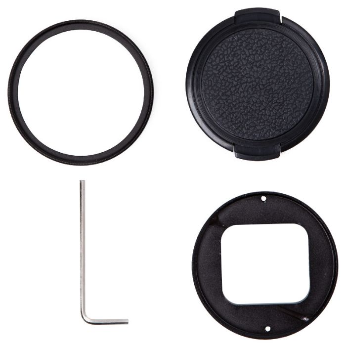 Адаптер + світлофільтр UV - 52 мм + кришка для GoPro Hero 5, 6, 7 (код № XTGP380)