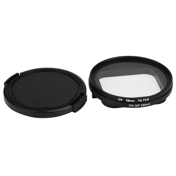 Адаптер + світлофільтр UV - 58 мм + кришка для аквабоксу GoPro Hero 5, 6, 7 (код № XTGP383)