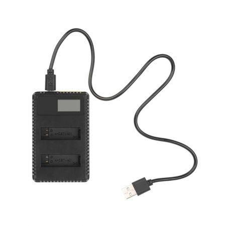 USB зарядний з LCD дисплеєм для 2-х акумуляторів AHDBT-401 для GoPro Hero 4 (код XTGP431)