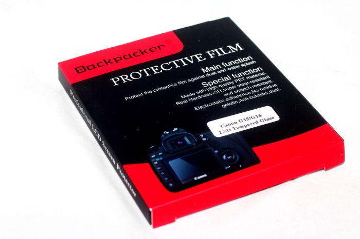 Захист LCD екрану Backpacker для CANON PowerShot G16, SX720, IXUS 230 HS - загартоване скло
