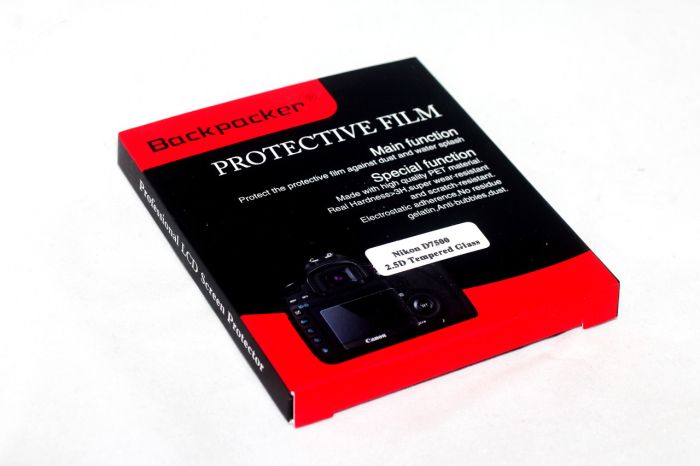 Захист основного та допоміжного LCD екрану Backpacker для Nikon D7500 - загартоване скло