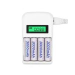 Інтелектуальний зарядний пристрій C907W з LCD дисплеєм для акумуляторів типу AA та AAA