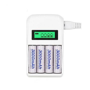 Інтелектуальний зарядний пристрій C907W з LCD дисплеєм для акумуляторів типу AA та AAA