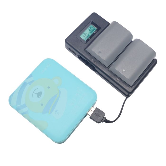 Зарядний пристрій Mcoplus DH-E17 із USB для 2-х акумуляторів Canon LP-E17