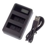 Зарядний пристрій LCD2-ENEL14 з USB для 2-х акумуляторів Nikon EN-EL14, EN-EL14A