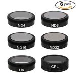 Набір із 6 фільтрів для квадрокоптера DJI Mavic Air (UV+CPL+ND4+ND8+ND16+ND32) (код XT-500)