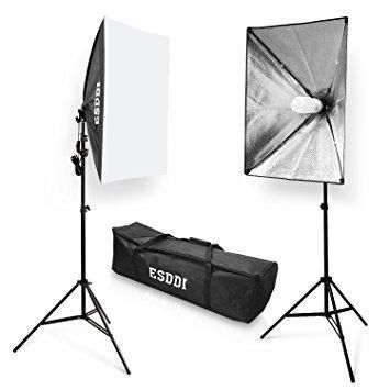 Комплект ESDDI PS025 (2 x софтбокс 50 x 70 см, 2 x стійки, 2 лампи - сумка для перенесення)
