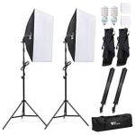 Комплект AMZDEAL PS-SYP-001 (2 x софтбоксу 50 x 70 см, 2 x стійки, 2 лампи - сумка для перенесення)
