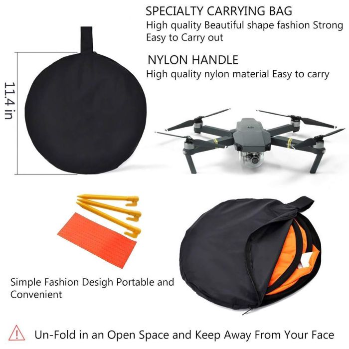 Посадковий майданчик для дронів (квадрокоптерів) всіх типів — 55 см (код XT-503)