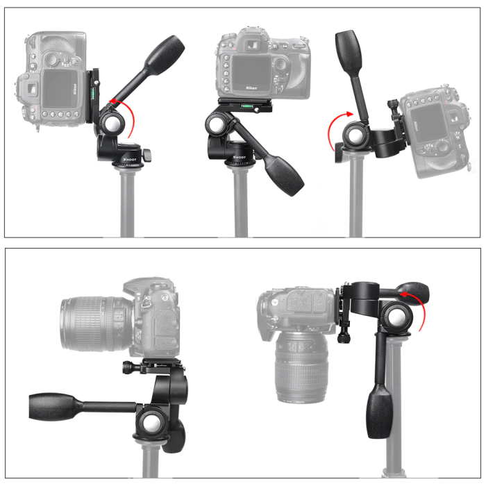 Трихосна штативна головка SHOOT - XT-446