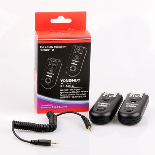 Радіосинхронізатор Yongnuo RF-603C3 для CANON 5D Mark II, 5D Mark III, 7D, 6D, 10D, 20D, 30D, 40D, 50D