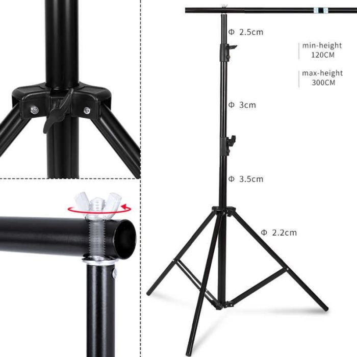 Мобільна установка - система кріплення фонів - тримач фонів "фото ворота" - розмір 3,0 м х 7,0 м