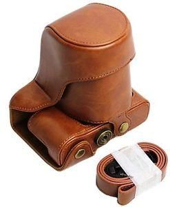 Захисний футляр - чохол для фотоапаратів Fujifilm X-M1, X-M2, X-A1, X-A2, X-A3, X-A5, X-A20, X-A10 коричневий