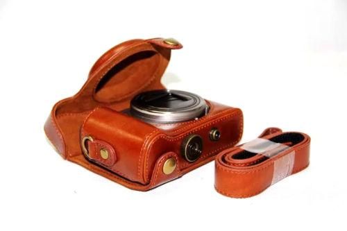 Захисний футляр - чохол для фотоапаратів SONY DSC-HX60, DSC-HX50, DSC-HX30, DSC-HX10 - коричневий