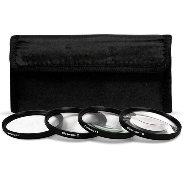 Набір світлофільтрів - макролінз CLOSE UP +1 +2 +4 +10 діаметром 55mm - 4 штуки