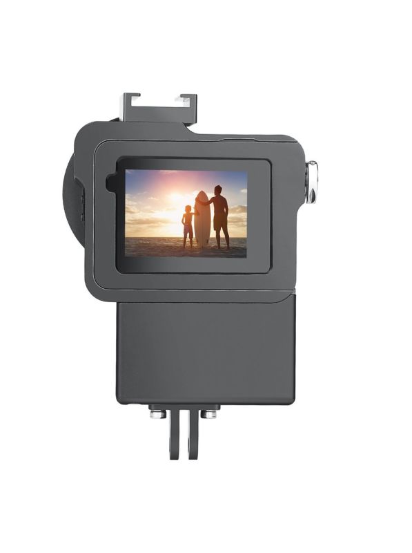 Алюмінієвий корпус для екшн камер GoPro Hero 5, 6, 7 з фільтром 52 UV та відсіком для мікрофона (код № XTGP539)