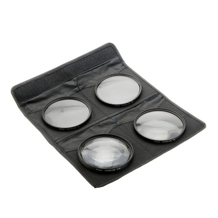 Набір світлофільтрів - макролінз CLOSE UP +1 +2 +4 +10 діаметром 77mm - 4 штуки