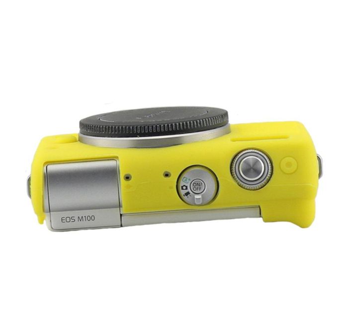 Захисний силіконовий чохол для фотоапаратів CANON EOS M100 – жовтий