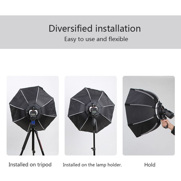 Софтбокс, розсіювач, дифузор, октобокс Triopo — KS-90 для накамерного спалаху — 90 см