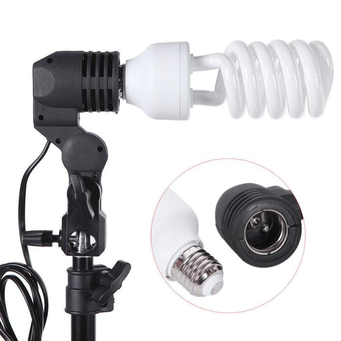 Комплект для фотостудії DOUBLE-4 (студійний набір - 4 парасольки + 2 стійки + 2 лампи)