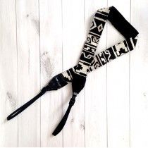 Плечовий шийний ремінь (універсальний) для всіх марок фотоапаратів (чорно-білий)