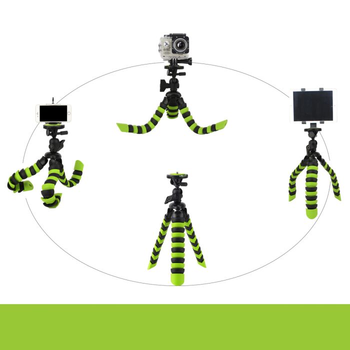 Гнучкий штатив - ITT 750 (висотою 30 см та максимальним навантаженням до 3 кг) - зелений