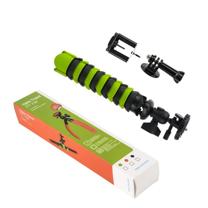 Гнучкий штатив - ITT 750 (висотою 30 см і максимальним навантаженням до 3 кг) - зелений