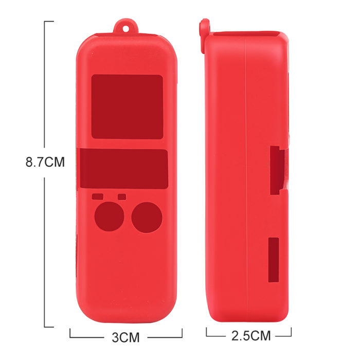 Силіконовий чохол для DJI Osmo Pocket з ремінцем - червоний (код XT-534)