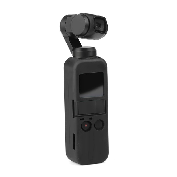 Силіконовий чохол для DJI Osmo Pocket з ремінцем - чорний (код XT-534)
