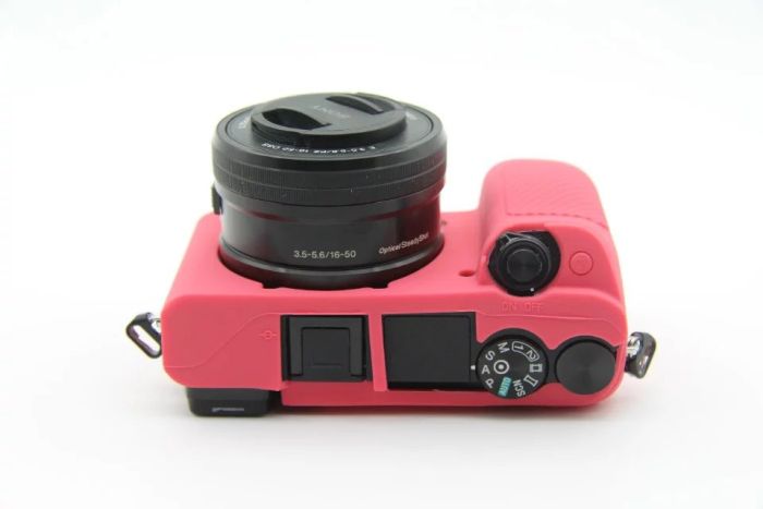 Захисний силіконовий чохол для фотоапаратів SONY A6300, A6400 - червоний