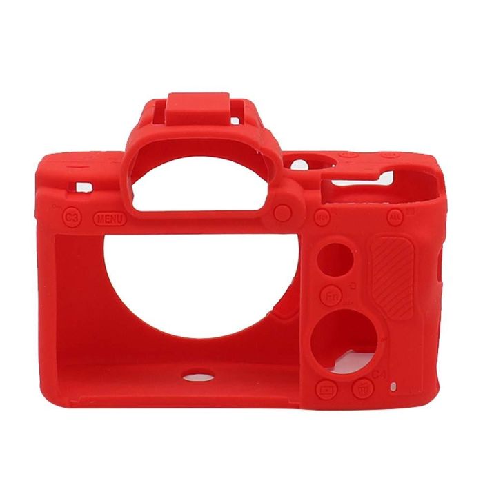 Захисний силіконовий чохол для фотоапаратів SONY A7 III, A7r III, A7s III, A9 - червоний