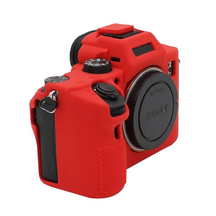 Захисний силіконовий чохол для фотоапаратів SONY A7 III, A7r III, A7s III, A9 - червоний