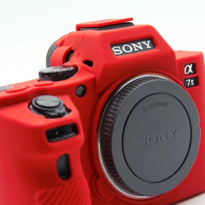 Захисний силіконовий чохол для фотоапаратів SONY A7 II, A7r II, A7s II - червоний