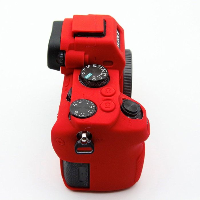 Захисний силіконовий чохол для фотоапаратів SONY A7 II, A7r II, A7s II - червоний