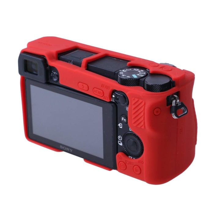 Захисний силіконовий чохол для фотоапаратів SONY A6500 - червоний
