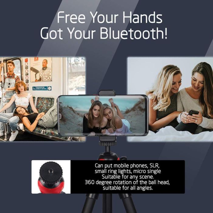 Штатив фірми ZOMEI для фотоапаратів, камер, телефонів - T60 + кріплення та Bluetooth пульт для телефону