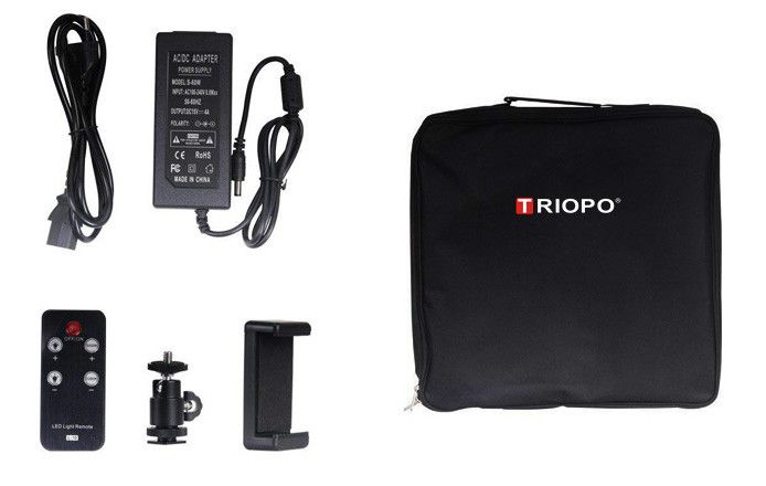 Кільцевий LED освітлювач TRIOPO (14") з димером та дистанційним пультом - для портретної, б'юті та селфі зйомки