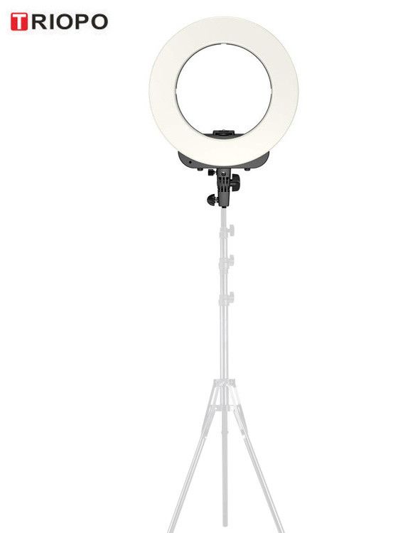 Кільцевий LED освітлювач TRIOPO (14") з димером та дистанційним пультом - для портретної, б'юті та селфі зйомки