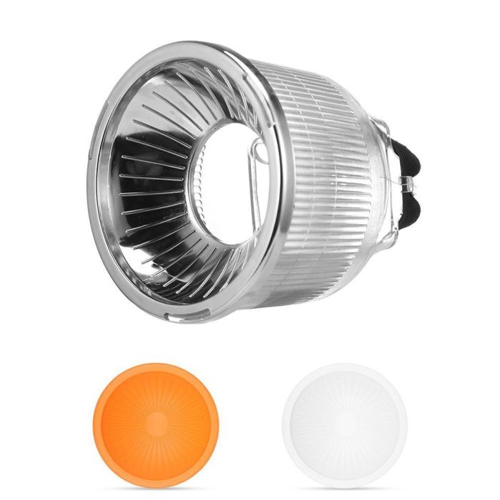 Розсіювач — лайсфера SHOOT Lambency Flash Diffuser (біла, срібна та жовтогаряча вставки) (XT-508)