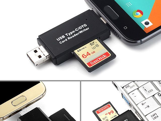 Кардрідер (card reader/writer) USB 2.0 OTG/Type-C/MicroSD/MicroUSB/SD - 5 в 1 для телефону, ноутбука і т.д.