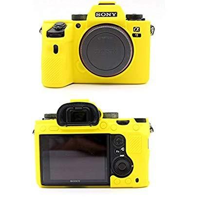Захисний силіконовий чохол для фотоапаратів SONY A7 III, A7r III, A7s III, A9 - жовтий