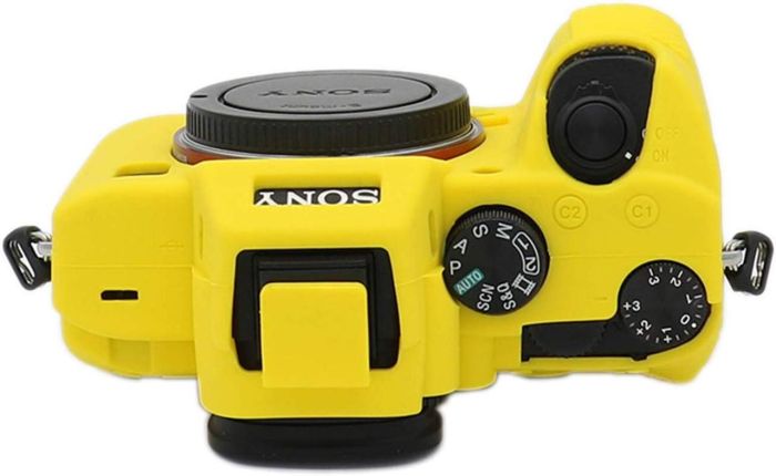 Захисний силіконовий чохол для фотоапаратів SONY A7 III, A7r III, A7s III, A9 - жовтий